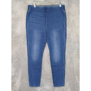 Soft Surroundings Jeans Womens Medium Petite Blue Denim Supremely Pull On Skinny
